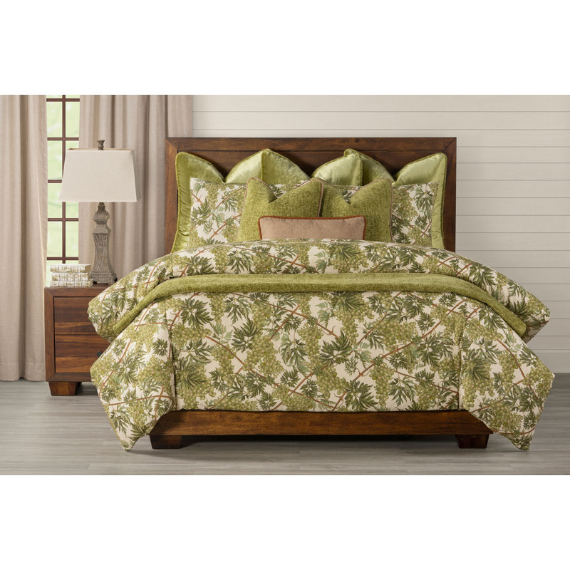 Grapevine Print Duvet Cover and Insert Set, Full Duvet Cover + 2 Shams + 3 Pillows