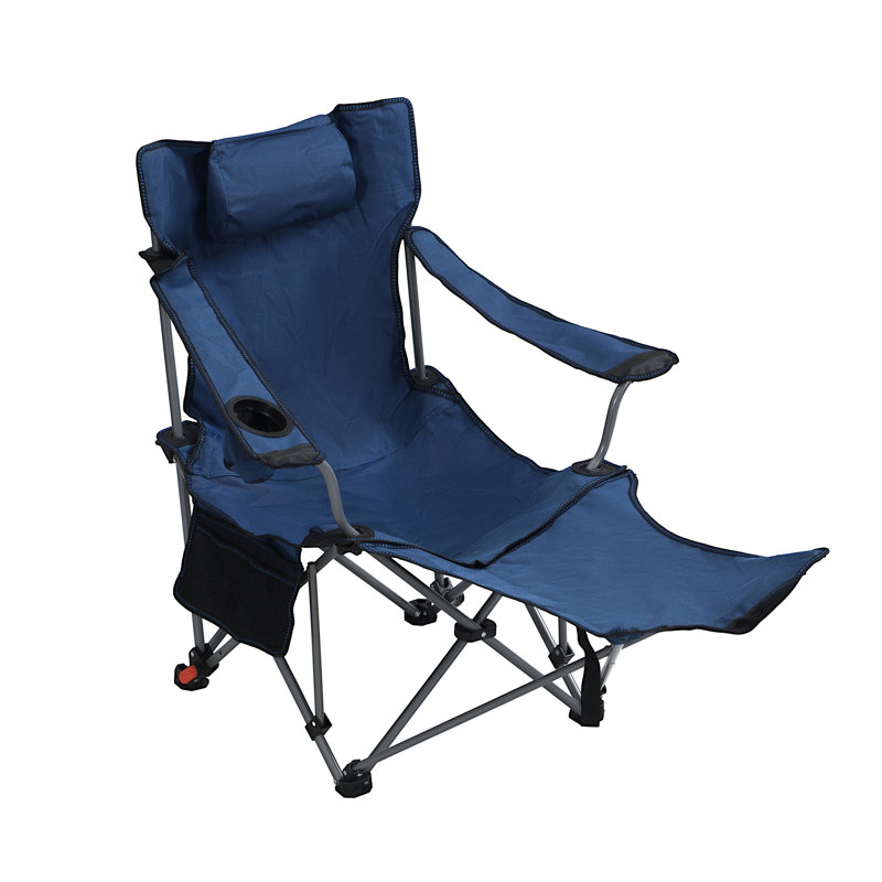 Outdoor Folding Camping Chair With Side Pockets And Cup Holder