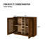 Buffet Mid-Century moderne cannelé avec support à vin-930989751