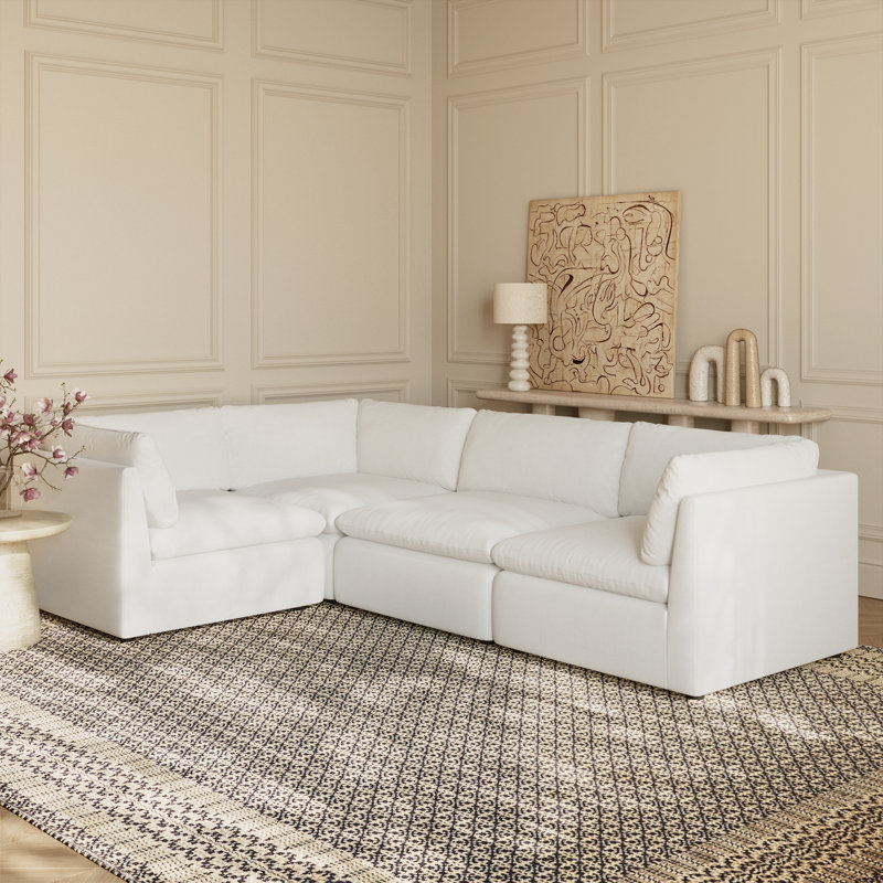Canapé modulaire d'angle rembourré Davos
