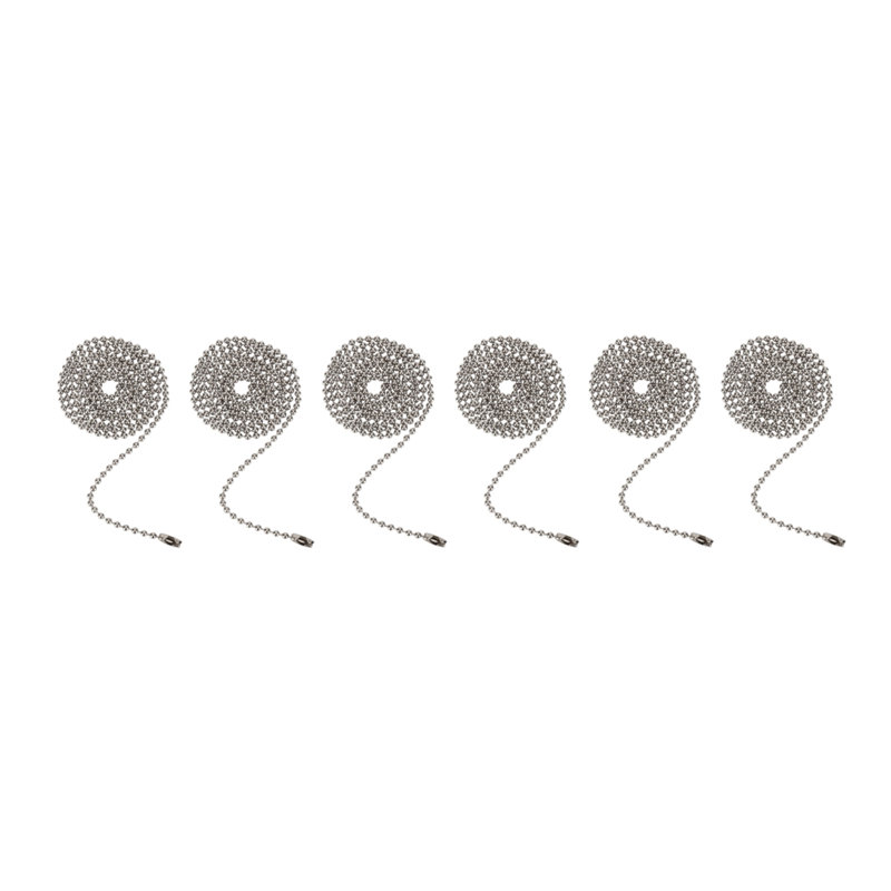Chaîne à tirette pour ventilateur de plafond à billes, Étain brossé