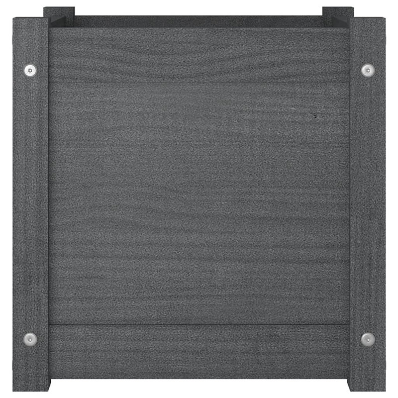 Boite à fleurs en boites, H 15,7 po x l 15,7 po x P 15,7 po, gris