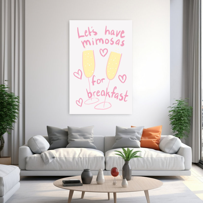 Morning Mimosas, art mural moderne, H 60 po x l 40 po