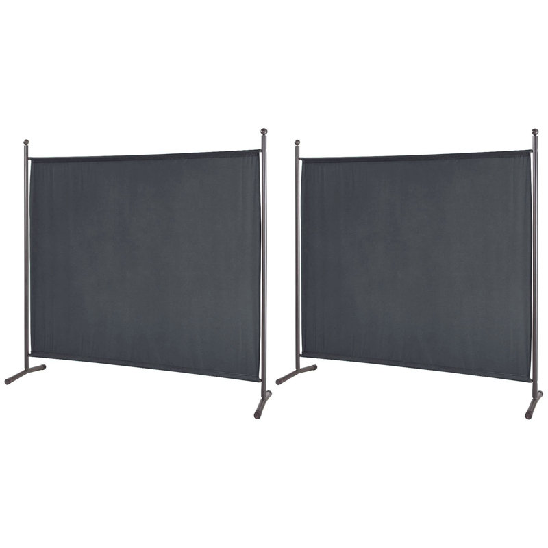 178cm H Single Panel Room Divider, 178cm H x 178cm W x 3.4 cm D, Grey