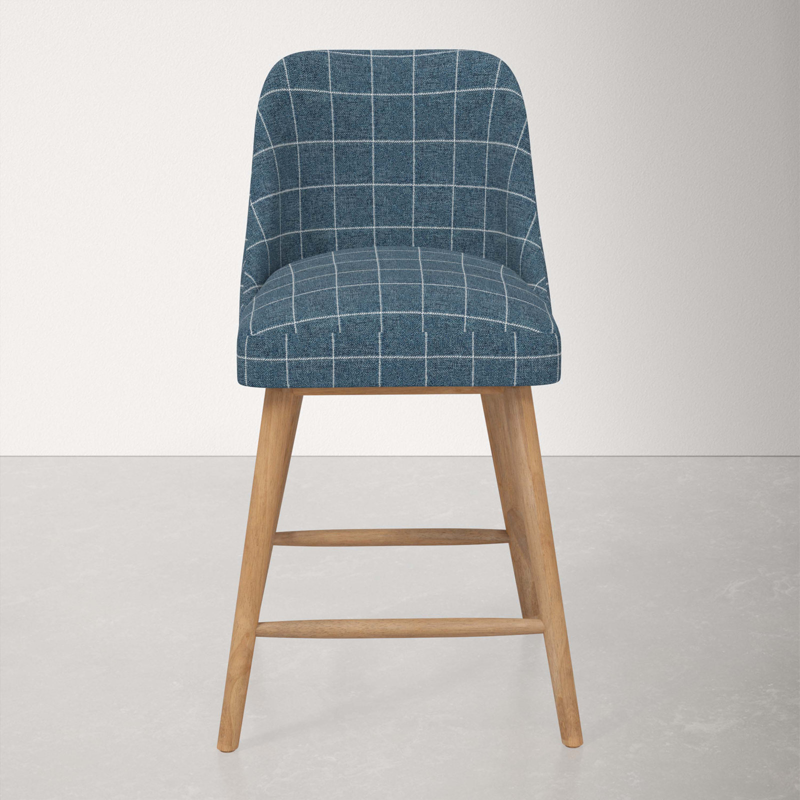Gallie Bar & Counter Stool, Counter Stool (27” Seat Height), Natural Wood, Cafe Rainstorm