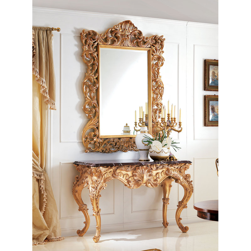 Console en bois massif 56 po