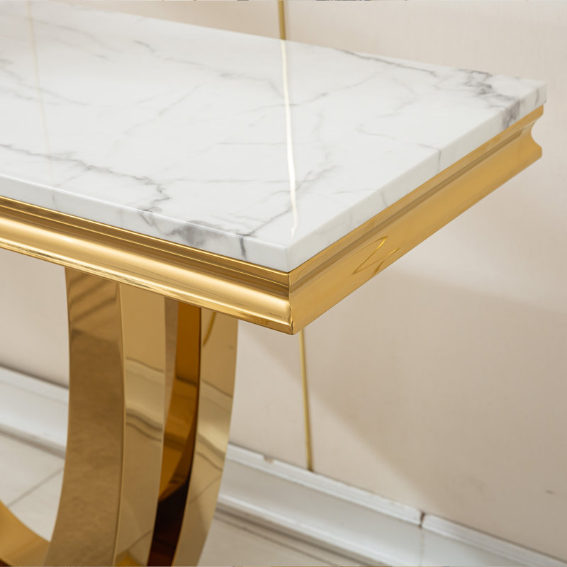 Console Bruneta 46,85, Blanc, Or
