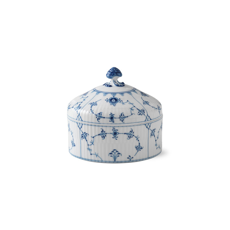 Blue Fluted Plain 1 qt. Storage Jar