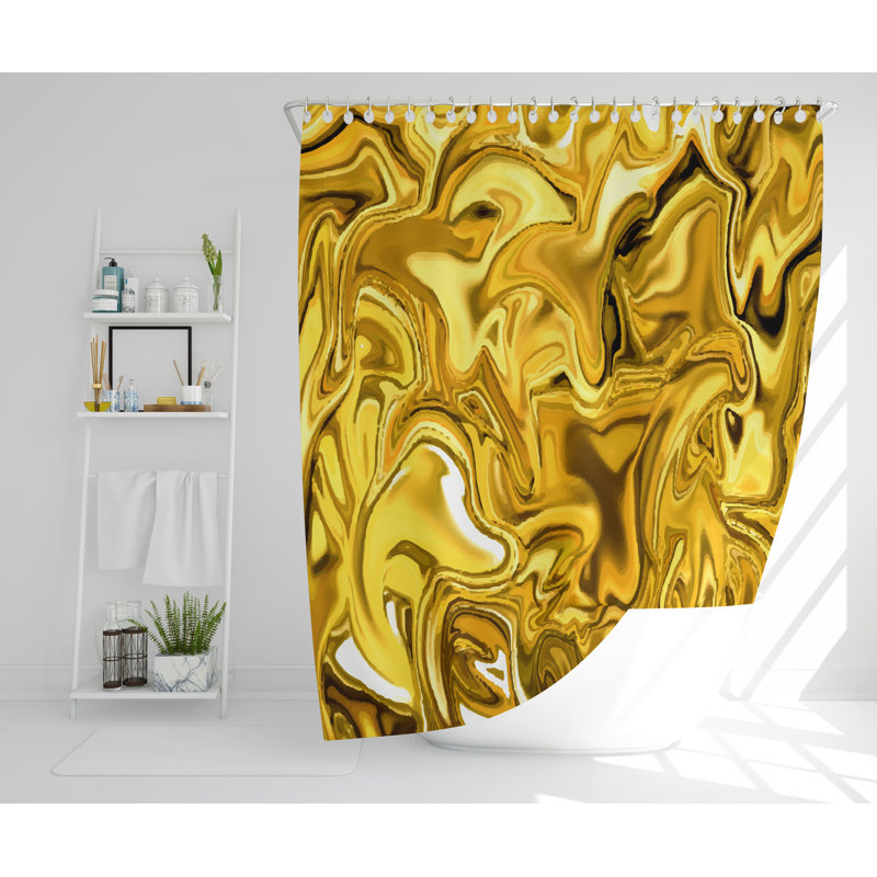 Dominy Polyester Shower Curtain, 168cm H x 168cm W