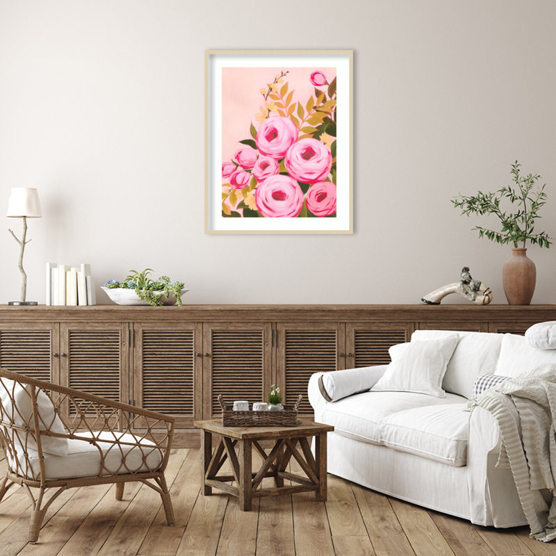 «Vibrant Roses II» par Grace Popp, impression sur bois encadrée, H 41 po x l 33 po