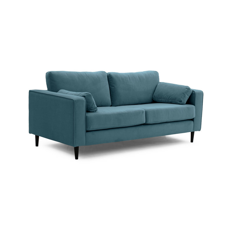 Millerville Velvet Sofa, 93"H x 140"W x 93"D, Petrol