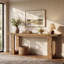 Console 78,74 po en bois massif extra long