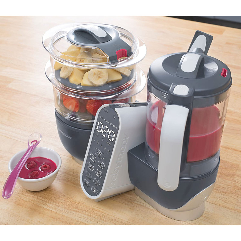 Industrial Grey Multi-Speed Baby Food Maker and Blender with 72-oz Capacity