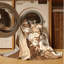 Tapis beige chic et luxueux lavable à la machine Joyce Aphrodite - reliure beige-1497207481