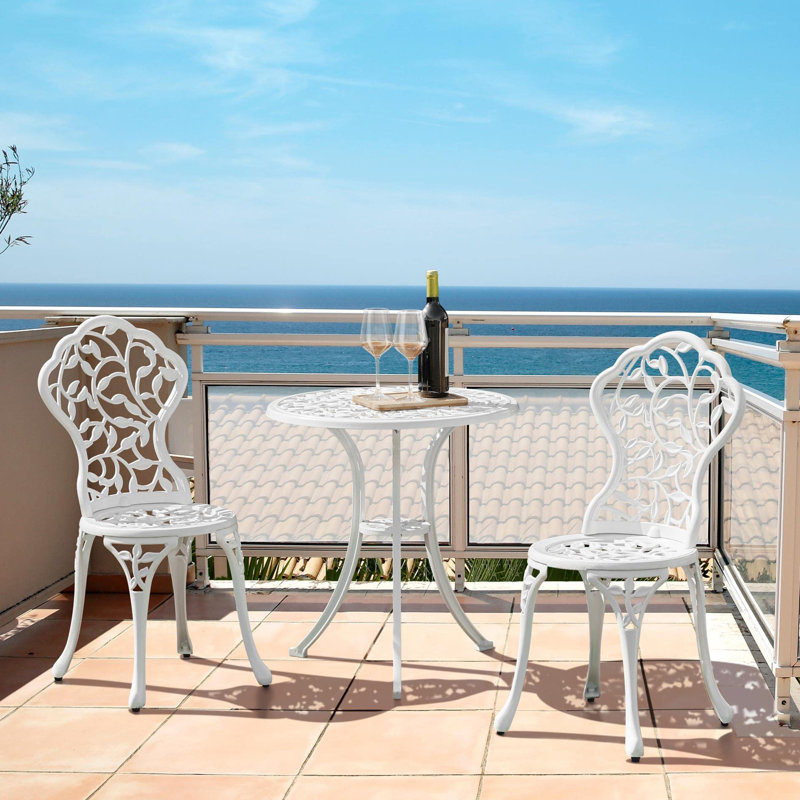 Round 3 - Piece 2 - Person Outdoor Table Set, White