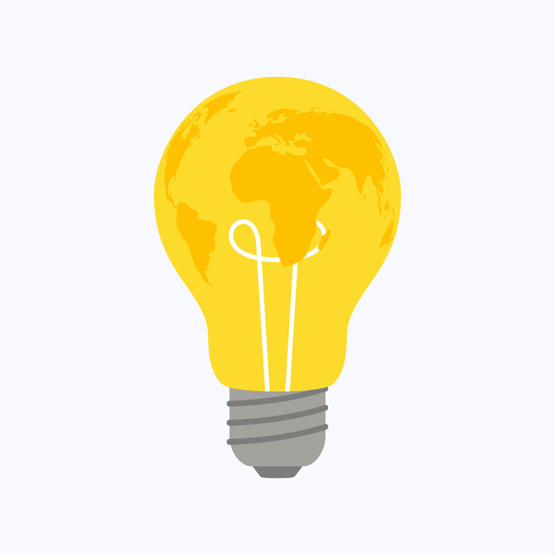 Light Bulb by Pure Imagination - Wrapped Canvas Print, 51cm H x 51cm W