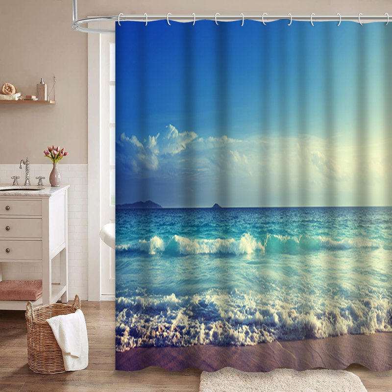 Rideau de douche Beach Sunset, L 72 po x l 84 po