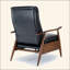 Fauteuil inclinable à accoudoirs en bois