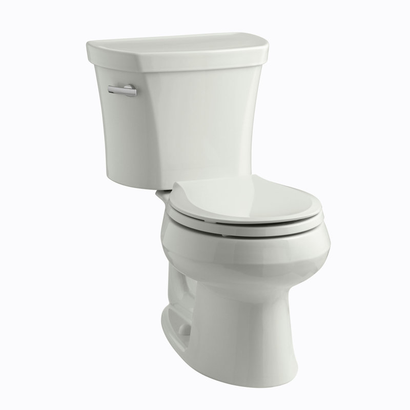 Wellworth 1.28 GPF Water Efficient Round Two-Piece Toilet (Seat Not Included), Dune