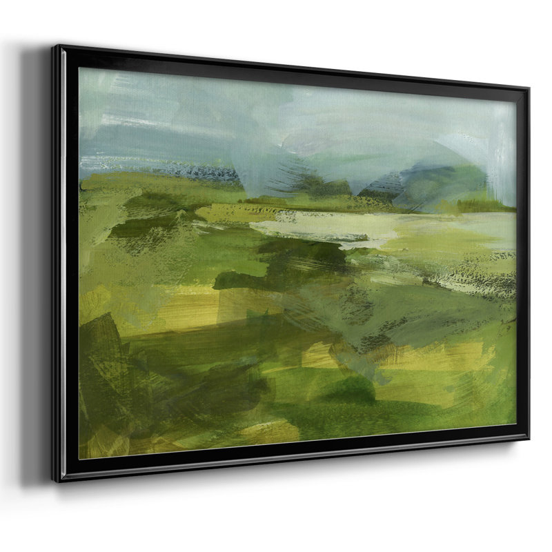Toile tendue avec cadre Emerald View IV, Noir, H 26 po x l 38 po x P 1,5 po