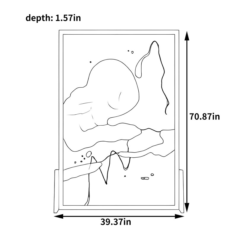 Cloison à panneau simple en bois massif 70,87 po Marchant, H 70,87 po x l 39,37 po x P 1,57 po