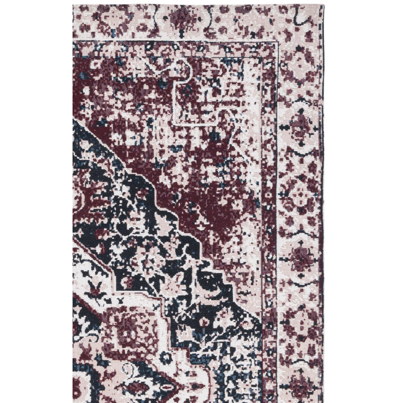 Tapis rouge / bleu marine, Rectangle 4 pi x 6 pi