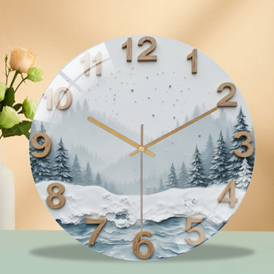 Horloge murale en bois 12 po