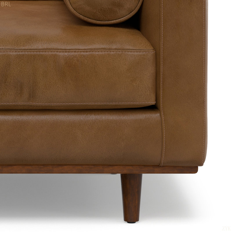 Chaise avec accoudoirs Morrison, Marron foncé
