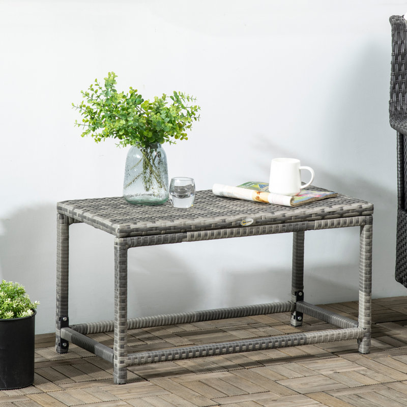 Rectangular Metal Outdoor Side Table , 80cm cm W 40cm cm D