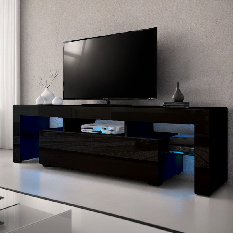Crédence de rangement l 62,99 po Maruf, Noir