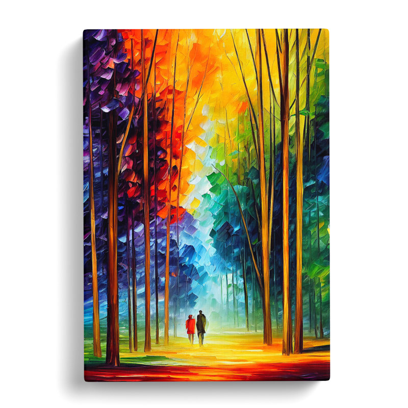 XC1022-1722X Couple In A Forest No.3 - Wrapped Canvas Print, 50cm H x 35cm W x 3cm D