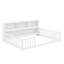 Structure de lit pour enfants avec tablettes de rangement latérales et garde-corps pour enfants-129042645