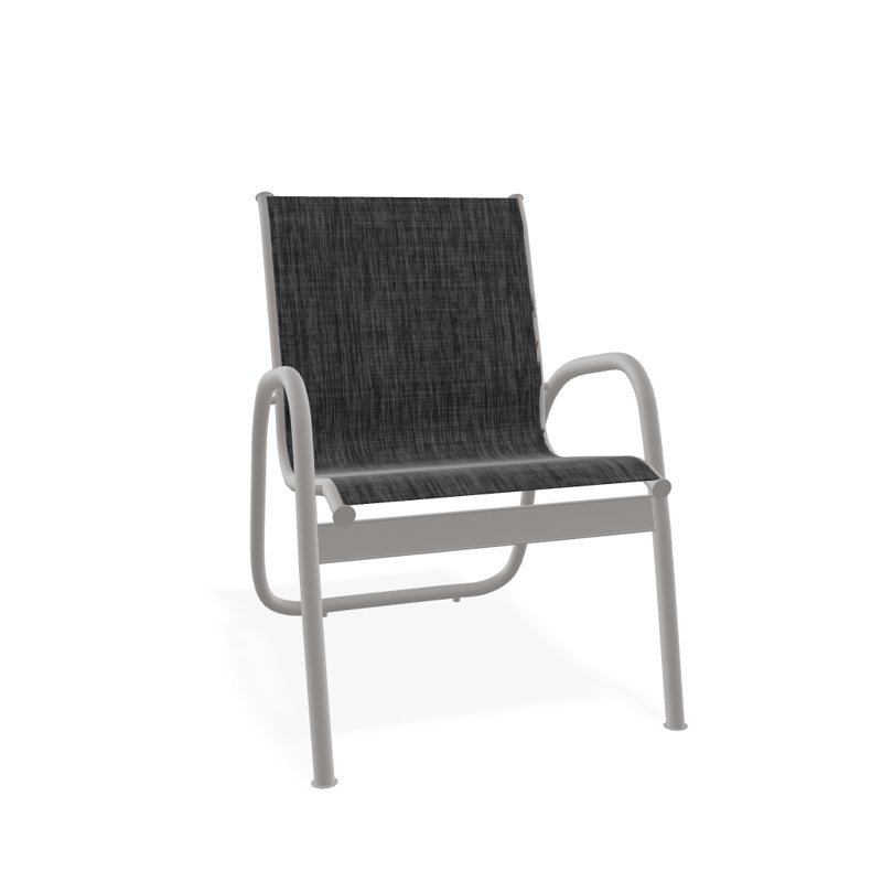 Fauteuil de patio Gardenella, Gris chaleureux texturé, Ombre Augustine
