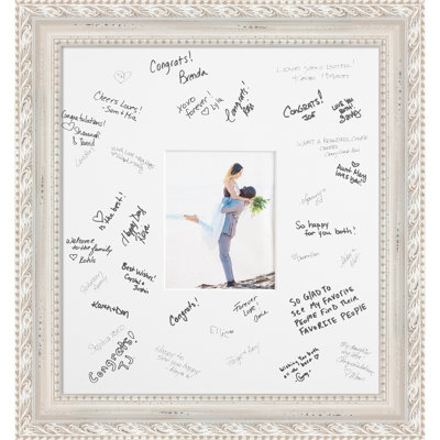 Opera Signature Mat Picture Frame, Photo Frame Wedding Guest Book Alternative, Autograph Picture Mat for Signature Board, Wedding Celebrations Graduations Support Encouragement or Retirement