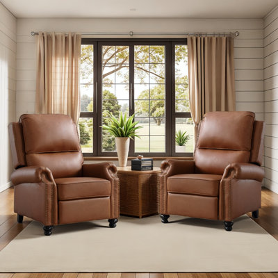 Fauteuil inclinable avec dossier à pression 34,3 po de largeur et garniture (ensemble de 2)