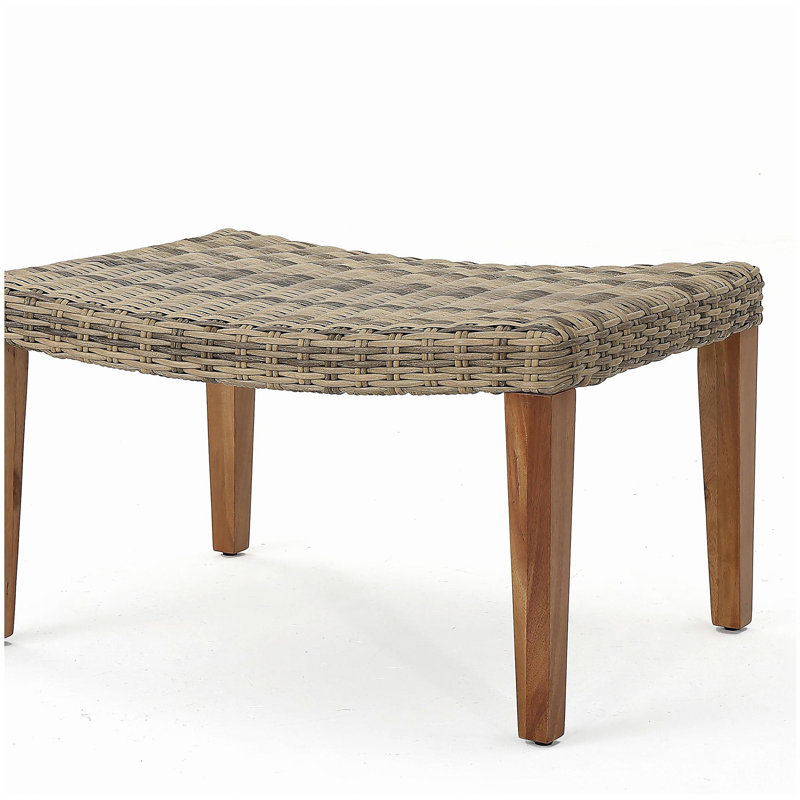Fauteuil en bois et osier Hampton