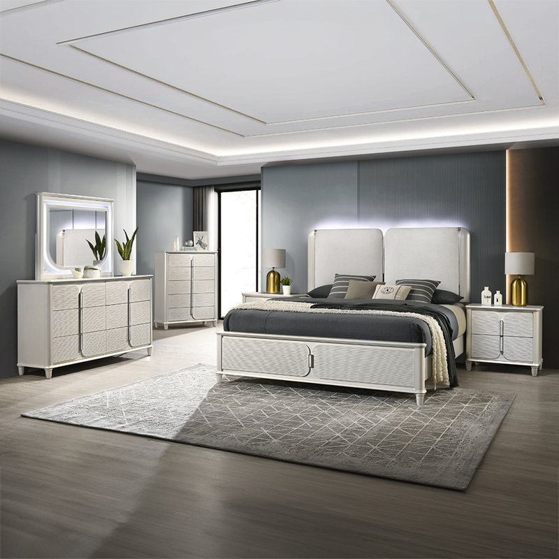 Oliviero Bed W/Led, Queen