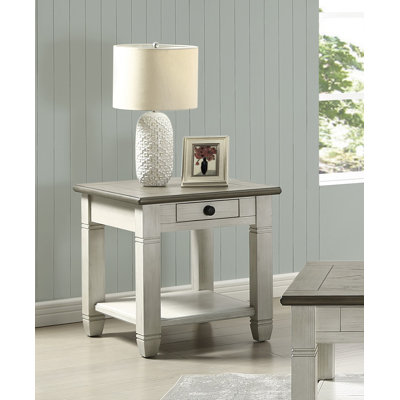 Table de bout en bois et brun Rosy
