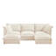 Siège modulaire profond, tissu chenille 3 places, tissu d'ameublement spacieux et relaxant Living, modulaire pour la maison