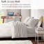Literie en tricot de mélange de coton double - toutes saisons doux au toucher, 50%, convient à un matelas allant jusqu'à 16 po, 1 drap plat, 2 taies d'oreiller ajustées, lavable à la machine, drap gris confortable-121232030-121232031