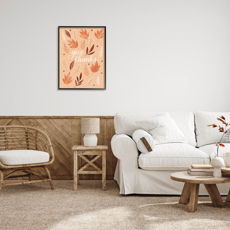 Offrez des feuilles d'automne - 104, H 30 po x l 24 po x P 1,5 po, Giclée encadrée noir minuit