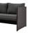 Menton Modern 3-Person Patio Sectional Conversation Set with Polyester Cushions and Coffee Table in Brown and Gray-1723084485