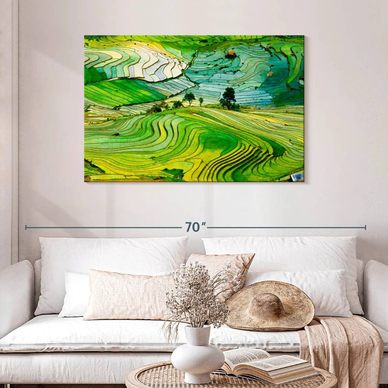 Rizières Alvord Lao Cai, H 30 po x l 45 po