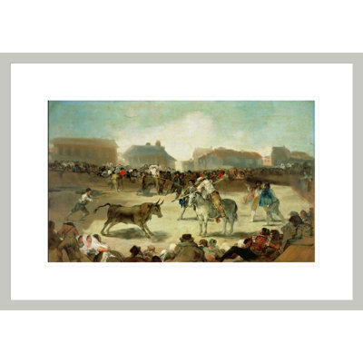 A Village Bullfight by Francisco de Goya -Framed Giclee Print