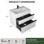 Meuble-lavabo mural blanc de 30 po avec lavabo en acrylique, 2 tiroirs à fermeture en douceur, armoire flottante moderne pré-assemblée-126557728-126557726