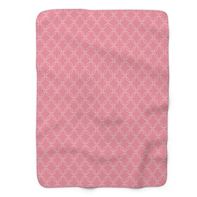 Couverture sherpa rose 1 pièce, L 60 po x L 80 po