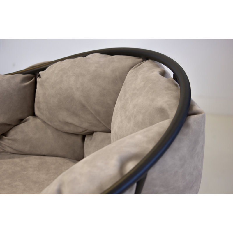  Tabouret de comptoir Puffer, Brun clair
