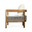 Ensemble de 2 chaises d'extérieur en bois - Coussins d'eau et détails en corde - Style moderne du milieu du siècle - Chaises robustes en mousse souple