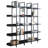 5 Tier Bookcase Home Office Open Bookshelf, Vintage Industrial Style Shelf With Frame-2084559852