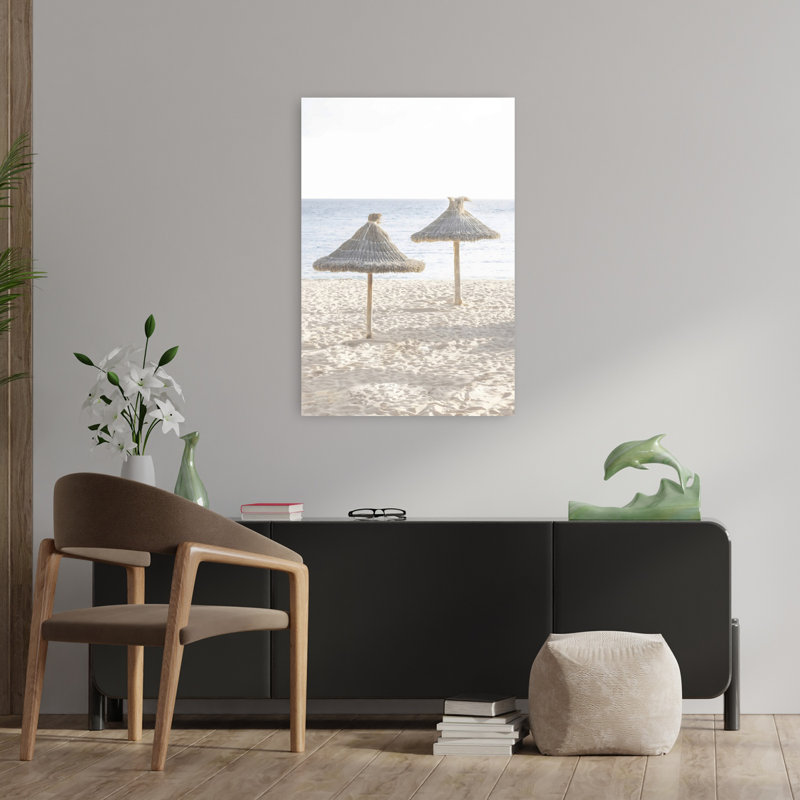 Parasol de plage, art mural contemporain, 36" H x 24" W